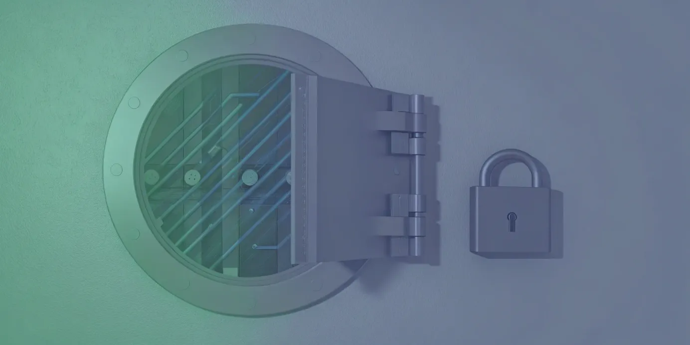Secure GitOps repository with lock and vault door.