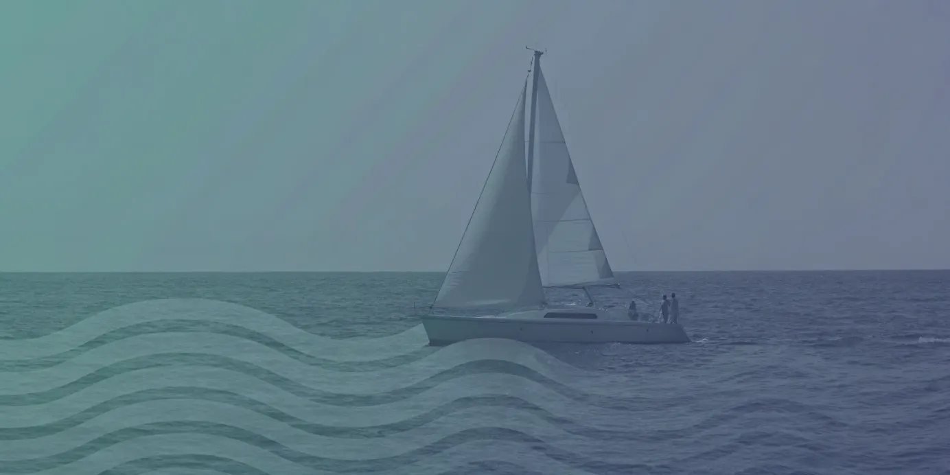 Kubernetes fleet navigating the sea.