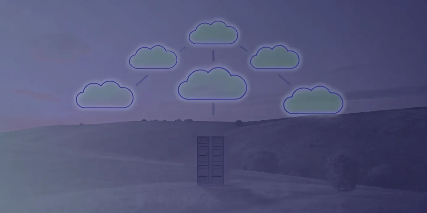 A central server deploying an application to multiple connected K8s clusters in the cloud.